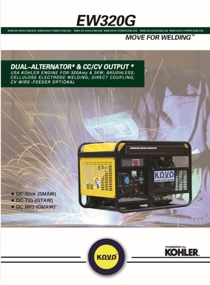 Motore a corrente continua KOVO EW320G Generatore di saldatura a benzina per Groupe Autonome De Soudage